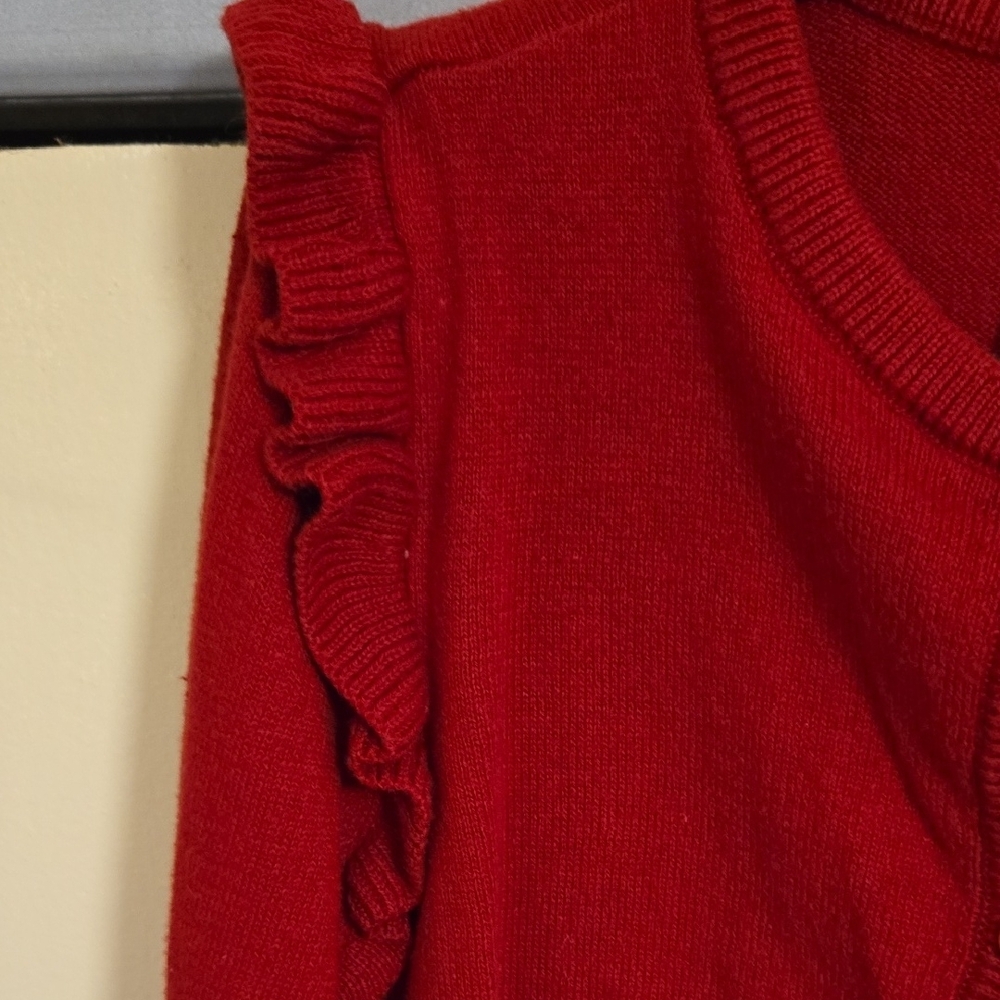 Red Ruffle Cardigan - Picture 5 of 5